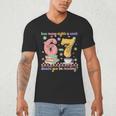 Reading 67 Teacher Six Seven Reading 6 7 Book Lover Men's V-Neck T-Shirt Reading 67 Teacher Six Seven Reading 6 7 Book Lover Men's V-Neck T-Shirt