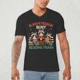 Reading Book Lover Racoon Always Freakin Busy Reading Trash Men's V-Neck T-Shirt Reading Book Lover Racoon Always Freakin Busy Reading Trash Men's V-Neck T-Shirt