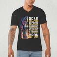 Reading Bookish Dragon Fantasy Men's V-Neck T-Shirt