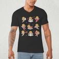 Reading Cupids Books Valentine's Day Teachers Book Lovers Men's V-Neck T-Shirt