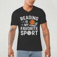 Reading Is My Favorite Sport Reading Book Lover Reader Men's V-Neck T-Shirt