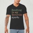 Reading Is My Favorite Sport Book Lovers Man Woman Men's V-Neck T-Shirt Reading Is My Favorite Sport Book Lovers Man Woman Men's V-Neck T-Shirt