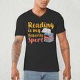 Reading Is My Favorite Sport Book Lovers Men's V-Neck T-Shirt Reading Is My Favorite Sport Book Lovers Men's V-Neck T-Shirt
