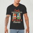 Reading Gnomes Cute Easily Distracted By Books And Gnomes Men's V-Neck T-Shirt Reading Gnomes Cute Easily Distracted By Books And Gnomes Men's V-Neck T-Shirt