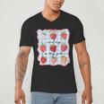 Reading Is My Jam Preppy Stawberry Bookworm Book Lover Nerd Men's V-Neck T-Shirt