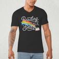 Reading Is The Key To Smart Book Lover Bookworm Reader Men's V-Neck T-Shirt
