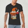 Reading Lover Book Graphic Gnome Men's V-Neck T-Shirt