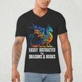 Reading Lover Easily Distracted By Dragons And Books Dragon Men's V-Neck T-Shirt
