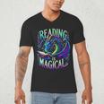 Reading Is Magical Dragon Tee Perfect For Book Lovers Kids Men's V-Neck T-Shirt Reading Is Magical Dragon Tee Perfect For Book Lovers Kids Men's V-Neck T-Shirt