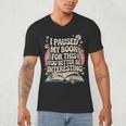 Reading Quote For Bookworm And Librarian Men's V-Neck T-Shirt Reading Quote For Bookworm And Librarian Men's V-Neck T-Shirt
