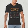 Reading Is Self Care Mental Health Read More Book Men's V-Neck T-Shirt Reading Is Self Care Mental Health Read More Book Men's V-Neck T-Shirt