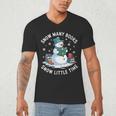 Reading Snowman So Many Books Christmas Books Readers Men's V-Neck T-Shirt