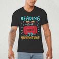 Reading Is A Ticket To Adventure Fun Book Lovers Fun Men's V-Neck T-Shirt Reading Is A Ticket To Adventure Fun Book Lovers Fun Men's V-Neck T-Shirt