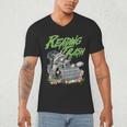 Reading Trash Racoon Bookworm Bookish Librarian Book Lover Men's V-Neck T-Shirt