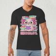 Readsalotl Axolotl Reading Book Bookworm Men's V-Neck T-Shirt Readsalotl Axolotl Reading Book Bookworm Men's V-Neck T-Shirt