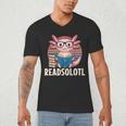 Readsolotl Axolotl Reading Book Lover Kawaii Bookworms Men's V-Neck T-Shirt
