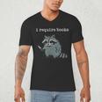 i Require Books Raccoon Men's V-Neck T-Shirt i Require Books Raccoon Men's V-Neck T-Shirt