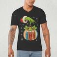 Retro Christmas Ornament Book Christmas Teacher Librarian Men's V-Neck T-Shirt Retro Christmas Ornament Book Christmas Teacher Librarian Men's V-Neck T-Shirt