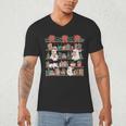 Retro Ghost Reading Book Teacher Librarian Bookish Christmas Men's V-Neck T-Shirt