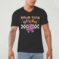 Retro Library Book Fair Queen School Reading Girls Women's Men's V-Neck T-Shirt Retro Library Book Fair Queen School Reading Girls Women's Men's V-Neck T-Shirt