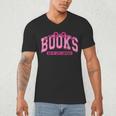 Retro Pink Coquette Bow Valentine Book Lover Varsity Men's V-Neck T-Shirt Retro Pink Coquette Bow Valentine Book Lover Varsity Men's V-Neck T-Shirt