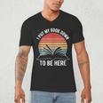 Retro I Put My Book Down To Be Here For Book Lover Men's V-Neck T-Shirt