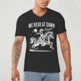 Retro We Read At Dawn Cowgirl Western Librarian Book Lover Men's V-Neck T-Shirt Retro We Read At Dawn Cowgirl Western Librarian Book Lover Men's V-Neck T-Shirt