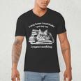 Retro I Stay Home I Read Books I Pet My Cat I Regret Nothing Men's V-Neck T-Shirt