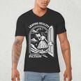 Retro Trendy Bookish Book Lover Reading Quotes Leaving Reality Entering Fiction -Adults Small Short Sleeve T-Shirt Men's V-Neck T-Shirt