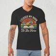 Retro Vintage Book Lover Reading I Closed My Book To Be Here Men's V-Neck T-Shirt Retro Vintage Book Lover Reading I Closed My Book To Be Here Men's V-Neck T-Shirt