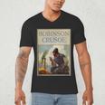 Robinson Crusoe Book Cover 1920 Men's V-Neck T-Shirt