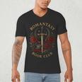 Romantasy Book Club Coffee Sword Roses Men's V-Neck T-Shirt