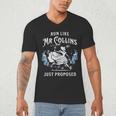 Run Like Mr Collins Just Proposed Books And Running Men's V-Neck T-Shirt