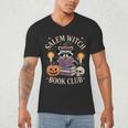 Salem Witch Book Club Bookish Halloween Raccoon Witchcraft Men's V-Neck T-Shirt