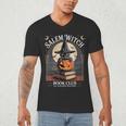 Salem Witch Book Club All Witches Welcome Halloween Reading Men's V-Neck T-Shirt