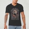 Salem Witch Book Club All Witches Welcome Spooky Halloween Men's V-Neck T-Shirt