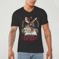 Santa's Favorite Book Dragon Christmas Magic Men's V-Neck T-Shirt Santa's Favorite Book Dragon Christmas Magic Men's V-Neck T-Shirt