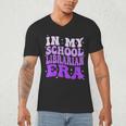 In My School Librarian Era Groovy Back To School Book Lover Men's V-Neck T-Shirt In My School Librarian Era Groovy Back To School Book Lover Men's V-Neck T-Shirt
