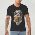 Shih Tzu Book How To Train Your Human Funny Dog Motif Men's V-Neck T-Shirt