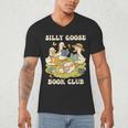 Silly-Goose Book Club Goose And Book Lovers Men's V-Neck T-Shirt