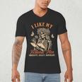 Smut Reader Spicy Book Dark Romance I Like My Fictional Men Men's V-Neck T-Shirt Smut Reader Spicy Book Dark Romance I Like My Fictional Men Men's V-Neck T-Shirt