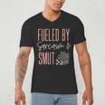 Smutty Book Lover Women Fueled By Sarcasm And Smut Spicy Men's V-Neck T-Shirt