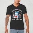Snow Many Books Snow Little Time Snowman Reading Book Men's V-Neck T-Shirt Snow Many Books Snow Little Time Snowman Reading Book Men's V-Neck T-Shirt