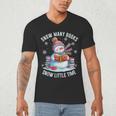 Snowman Reading Snow Many Books Snow Little Time Winter Men's V-Neck T-Shirt