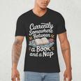 Somewhere Between a Book And a Nap – Cozy Reading Men's V-Neck T-Shirt Somewhere Between a Book And a Nap – Cozy Reading Men's V-Neck T-Shirt