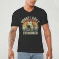 Sorry I Can't I'm Booked Reading For Cat Lover For Men Women Men's V-Neck T-Shirt