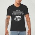 Sorry I'm All Booked Up Book Lover Librarian And Teacher Men's V-Neck T-Shirt