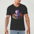 Spooky Grim Reaper Reading A Book Cute Creepy Halloween Men's V-Neck T-Shirt