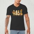 Spooky Halloween Book Lover Halloween Reading Goose Men's V-Neck T-Shirt Spooky Halloween Book Lover Halloween Reading Goose Men's V-Neck T-Shirt