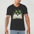 St Patricks Day Book Lover Librarian Reading Saint Pattys Men's V-Neck T-Shirt St Patricks Day Book Lover Librarian Reading Saint Pattys Men's V-Neck T-Shirt